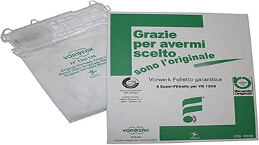 BaristaItaliano Confezione da 6 Sacchetti Originale per Folletto Vk 135 136, Aspirapolvere Vorwerk Originali